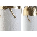 St med 3 Vaser Home ESPRIT Hvid Gylden Metal 21 x 21 x 55 cm (3 Dele) #2