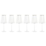 Flade champagne og cava glas Home ESPRIT Gennemsigtig Gylden Krystal 400 ml (6 enheder) #1
