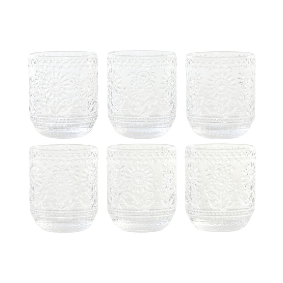 Glasst Home ESPRIT Gennemsigtig Krystal Med relief 360 ml (6 enheder) #1