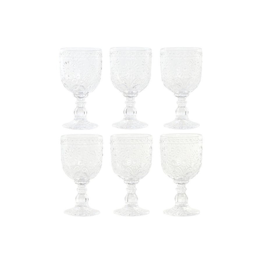 St med glas Home ESPRIT Gennemsigtig Krystal 270 ml (6 enheder) #1