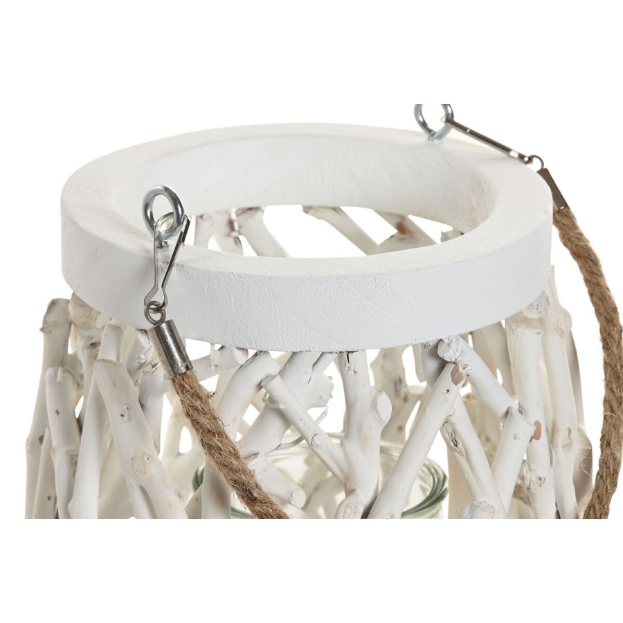 Lyseholder Home ESPRIT Hvid Tr Krystal 35 x 35 x 32 cm (2 enheder) #2