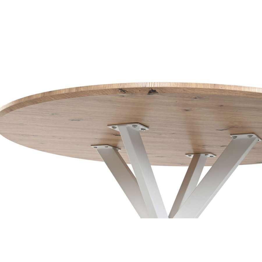 Spisebord Home ESPRIT Hvid Brun Jern Tr MDF 120 x 120 x 75 cm #4