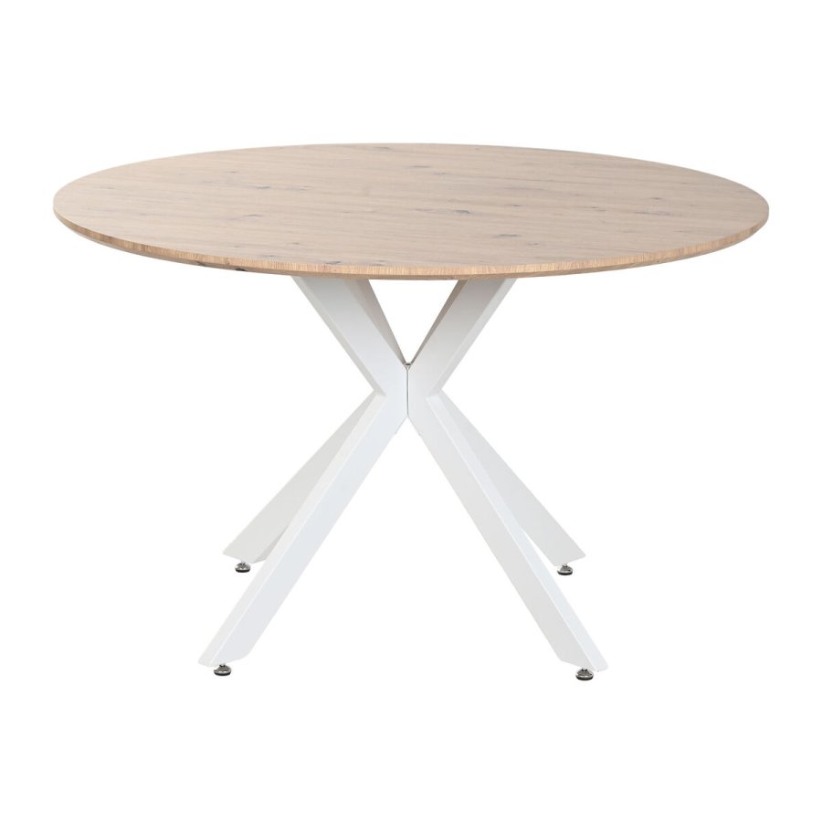 Spisebord Home ESPRIT Hvid Brun Jern Tr MDF 120 x 120 x 75 cm #6