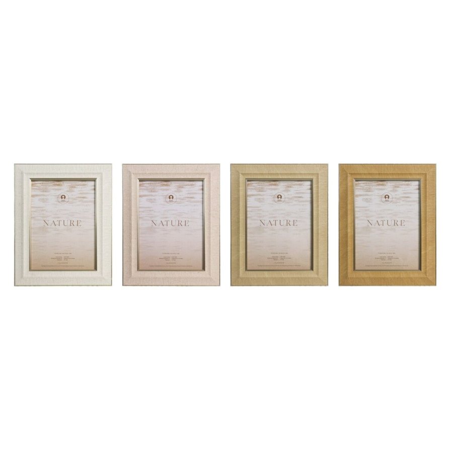 Fotoramme Home ESPRIT Brun Beige Krystal polystyren Scandi (4 enheder) #1