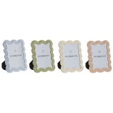 Fotoramme Home ESPRIT Bl Hvid Grn Pink Krystal ABS Skandinavisk (4 enheder) #1