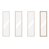 Vgspejl Home ESPRIT Brun Beige Gr Urban 35 x 2 x 132 cm (4 enheder) #1