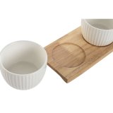 St til appetizere Home ESPRIT Hvid Natur Urban 28 x 9,6 x 6,2 cm 3 Dele #4