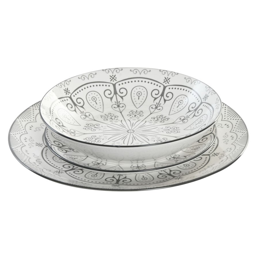 Spisestel Home ESPRIT Lysegr Porceln Scandi 18 Dele #4