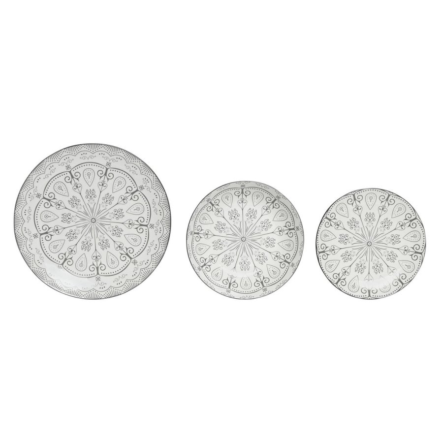 Spisestel Home ESPRIT Lysegr Porceln Scandi 18 Dele #1