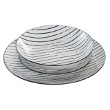 Spisestel Home ESPRIT Bl Porceln Striber Middelhavet 18 Dele #4