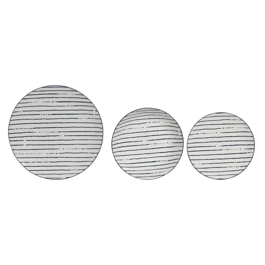 Spisestel Home ESPRIT Bl Porceln Striber Middelhavet 18 Dele #1