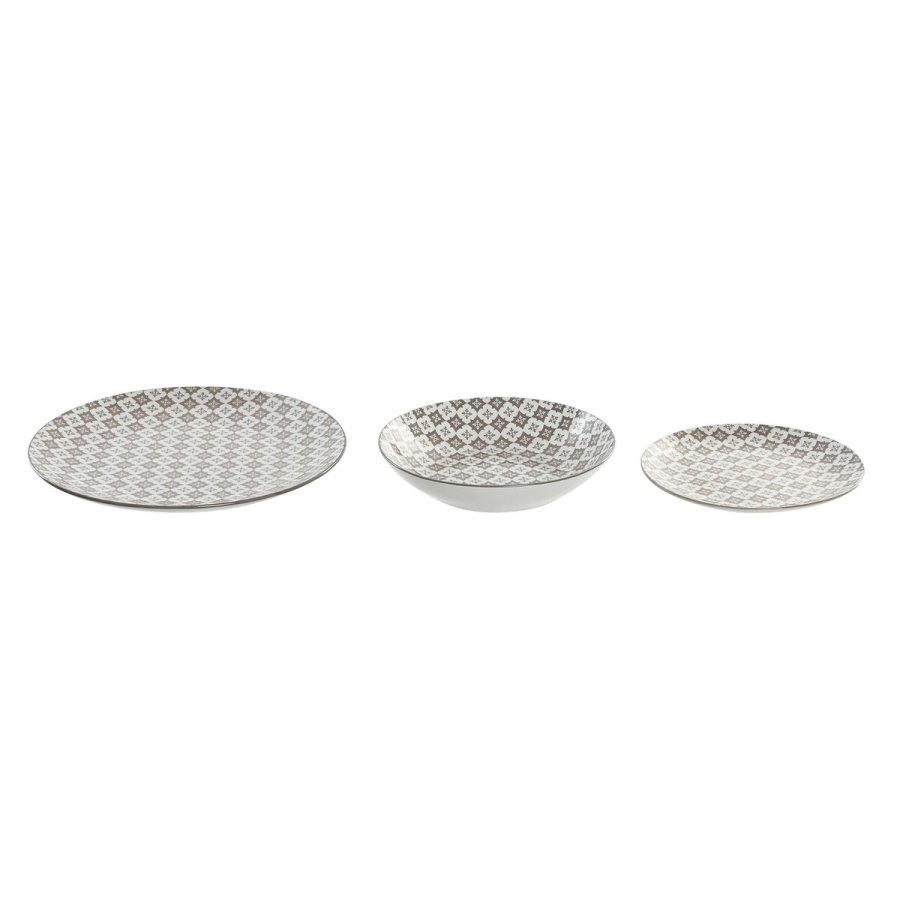 Spisestel Home ESPRIT Beige Porceln Moderne 18 Dele #13
