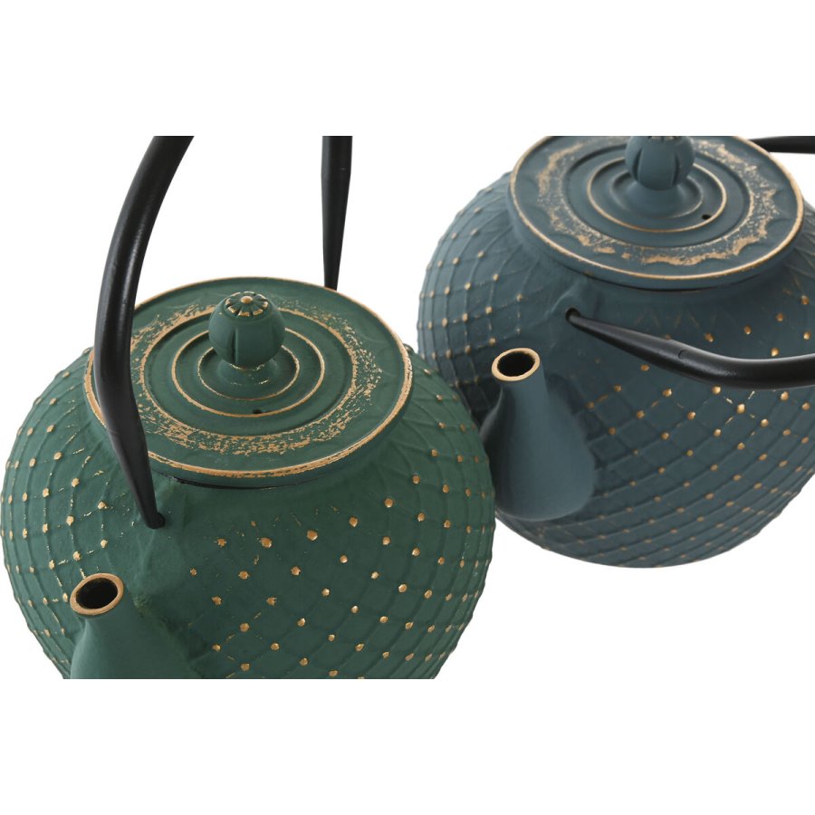 Tekande Home ESPRIT Bl Grn Rustfrit stl Jern 1 L (2 enheder) #4