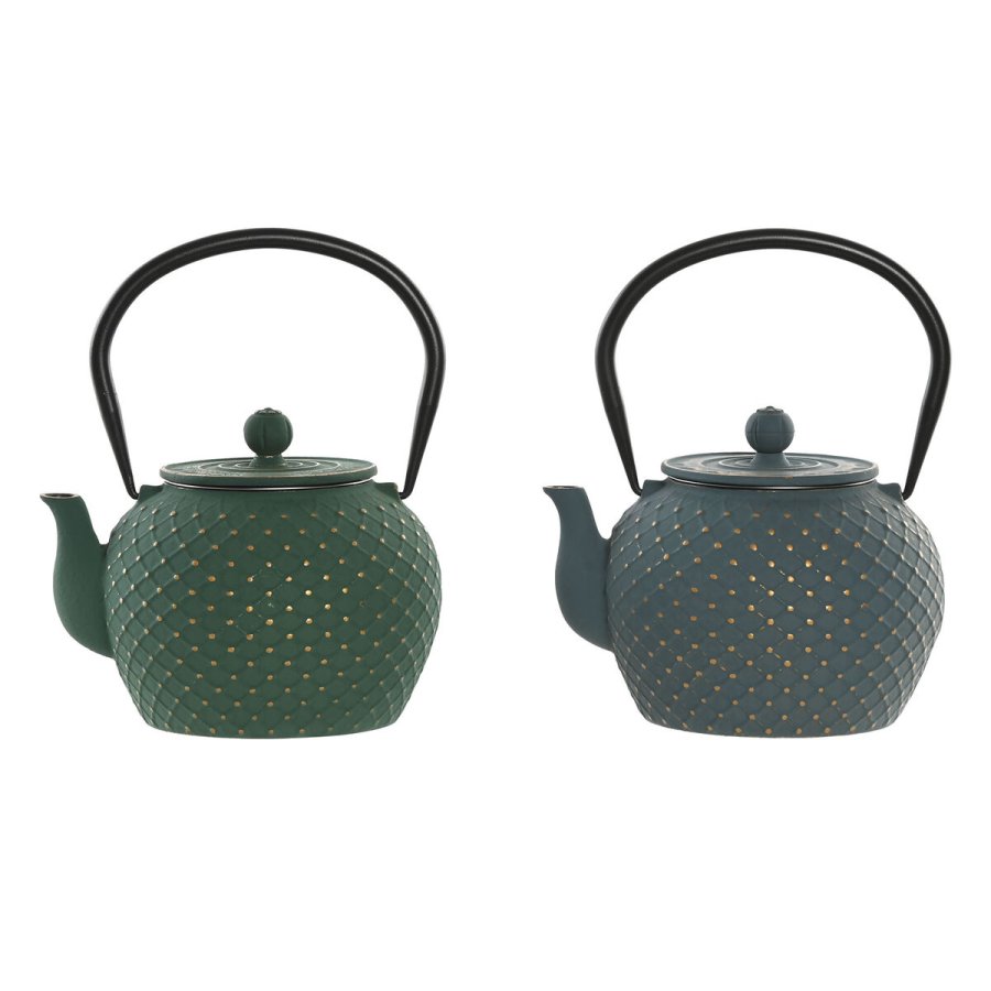 Tekande Home ESPRIT Bl Grn Rustfrit stl Jern 1 L (2 enheder) #1
