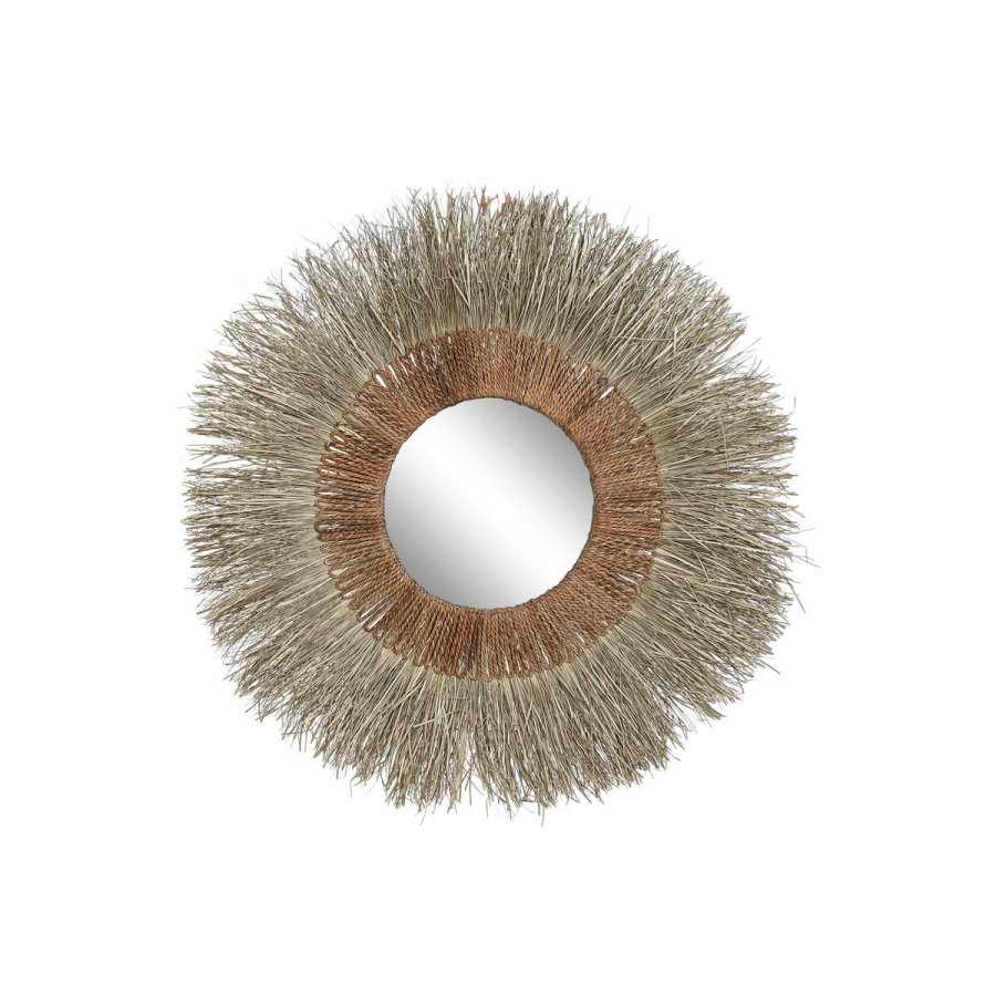 Vgspejl Home ESPRIT Brun Natur Tropisk 130 x 17 x 130 cm #1