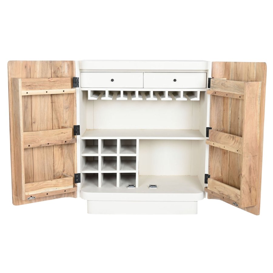 Flaskereol Home ESPRIT Hvid Natur 85 x 50 x 100 cm #7