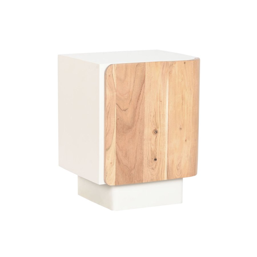 Natbord Home ESPRIT Hvid Natur 40 x 35 x 50 cm #1