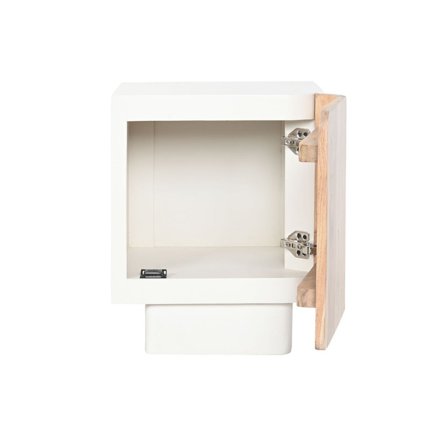 Natbord Home ESPRIT Hvid Natur 40 x 35 x 50 cm #9