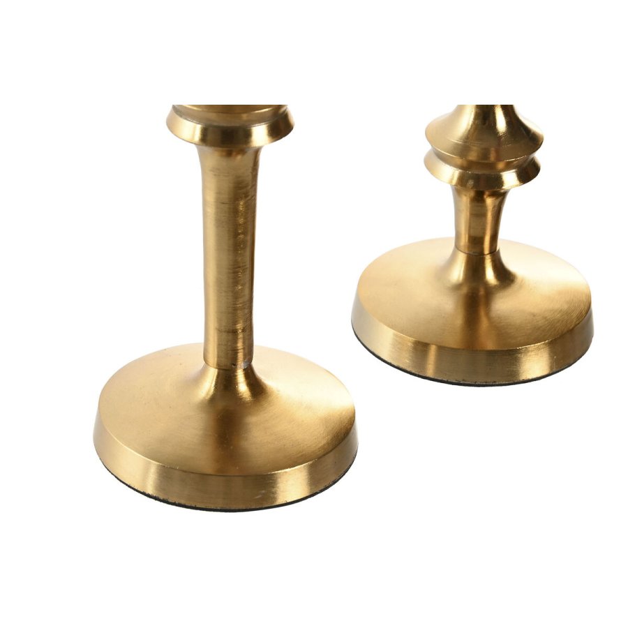 Kandelaber Home ESPRIT Gylden Aluminium Moderne 8 x 8 x 36 cm (2 enheder) #3