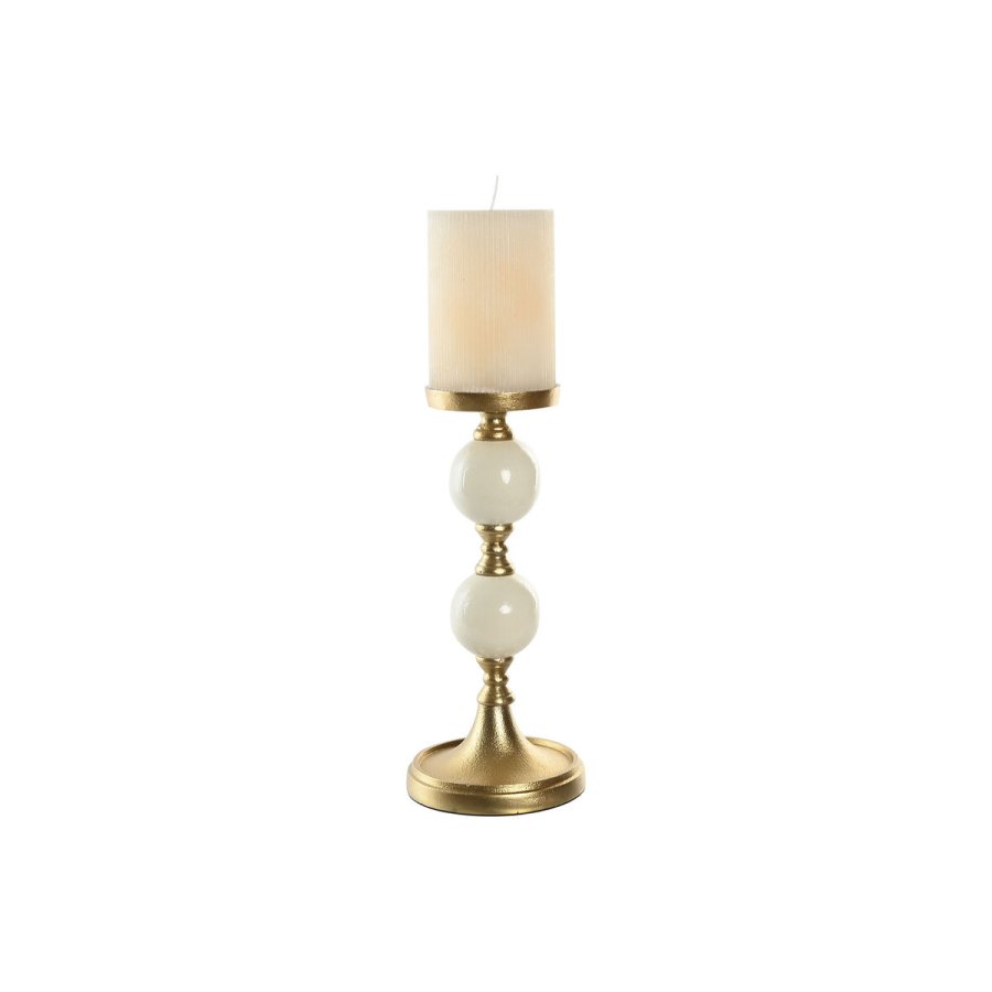 Kandelaber Home ESPRIT Hvid Gylden Aluminium Moderne 15 x 15 x 33 cm #4