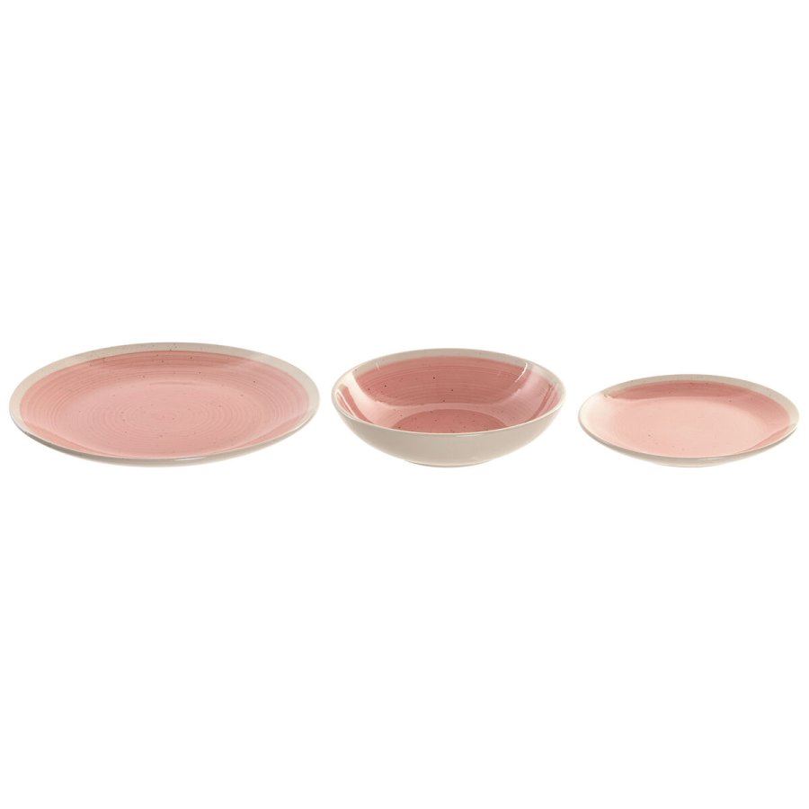 Spisestel Home ESPRIT Hvid Pink Stentj 18 Dele #4
