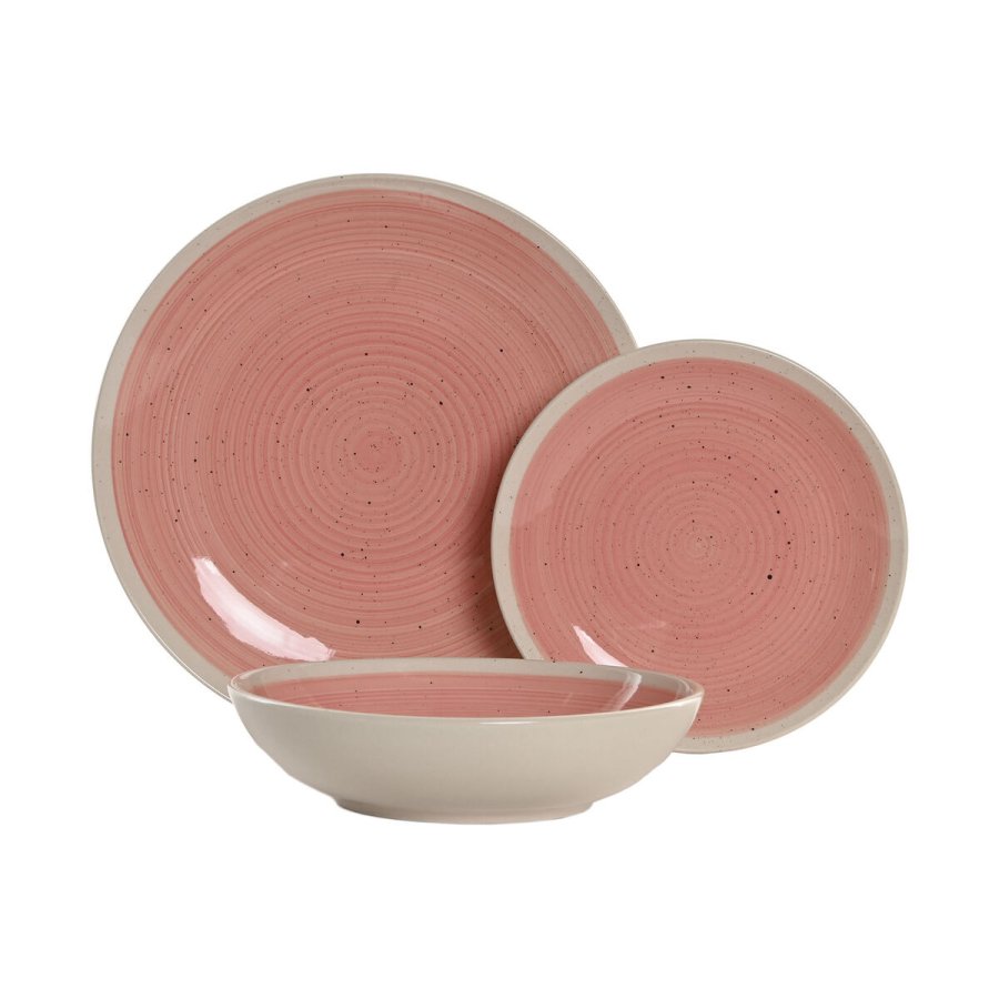 Spisestel Home ESPRIT Hvid Pink Stentj 18 Dele #10