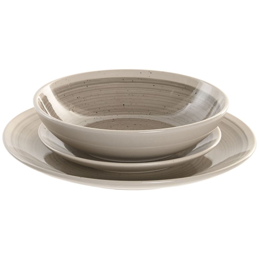 Spisestel Home ESPRIT Beige Gr Stentj 18 Dele #1