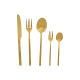 Bestik Home ESPRIT Gylden Rustfrit stl 17 x 7 x 24 cm 20 Dele #1