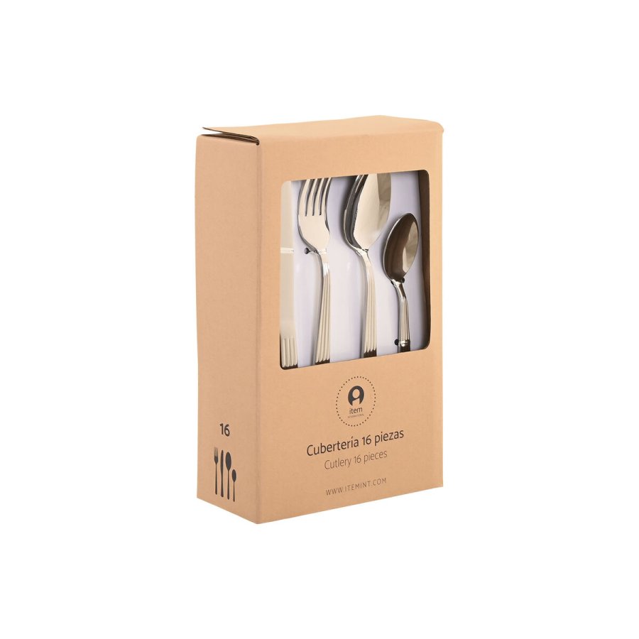 Bestik Home ESPRIT Slvfarvet Rustfrit stl 15 x 7 x 24 cm 16 Dele #10