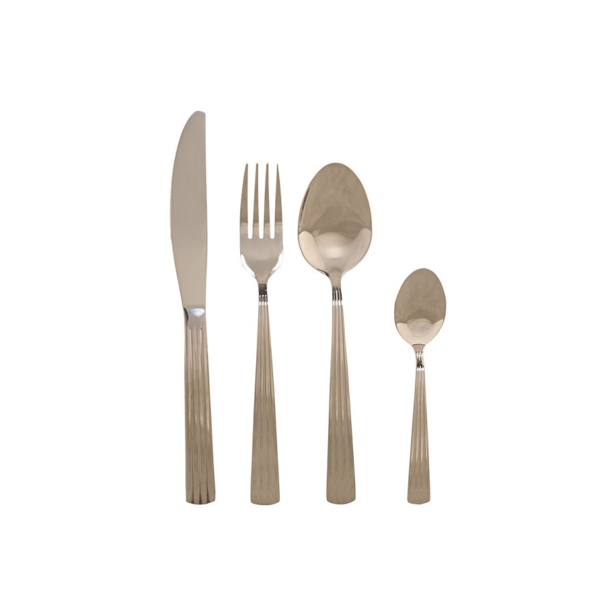 Bestik Home ESPRIT Slvfarvet Rustfrit stl 15 x 7 x 24 cm 16 Dele #1