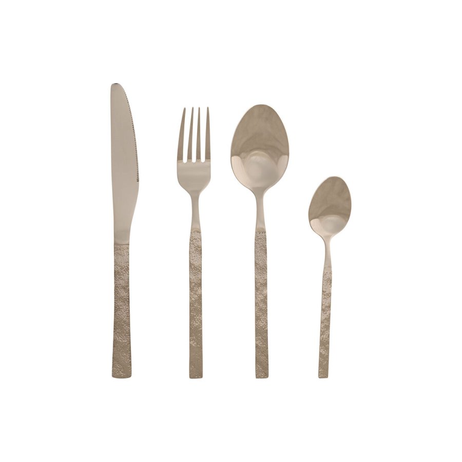 Bestik Home ESPRIT Slvfarvet Rustfrit stl 15 x 7 x 24 cm 16 Dele #1