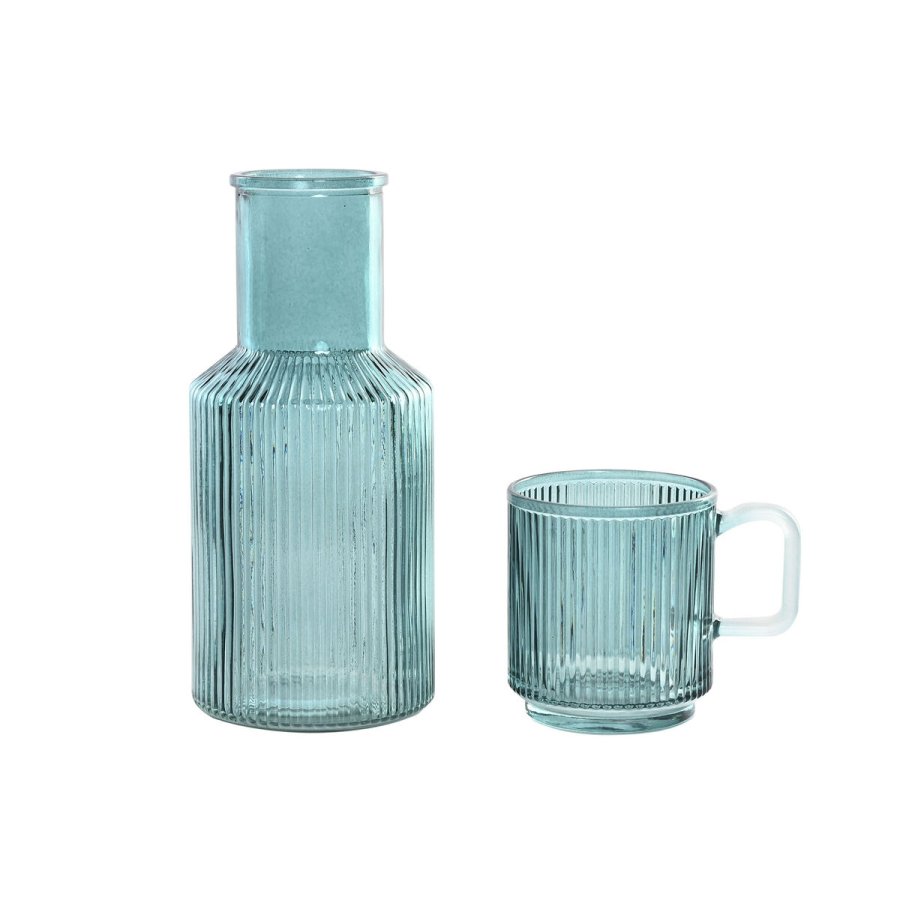 Vandflaske Home ESPRIT Bl Grn Krystal 1 L (2 enheder) #2