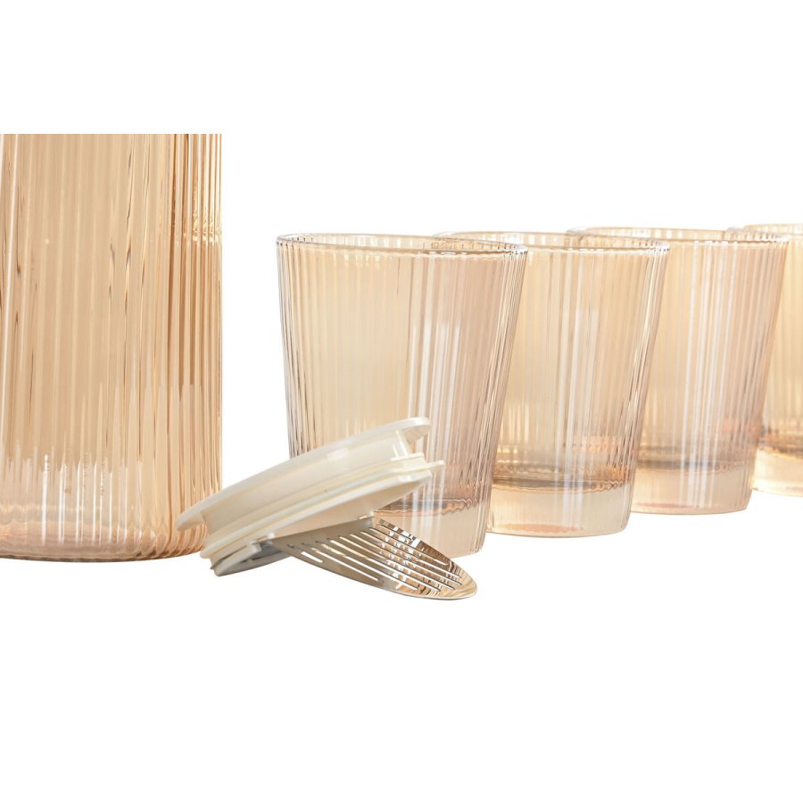 St med glas og flaske Home ESPRIT Rav Borosilikatglas 1,25 L #4
