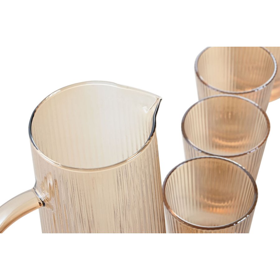 St med glas og flaske Home ESPRIT Rav Borosilikatglas 1,25 L #7