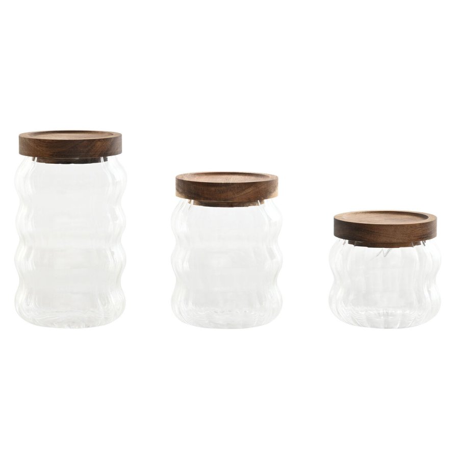 St med 3 Dser Home ESPRIT Gennemsigtig Natur 550 ml 750 ml 3 Dele #1