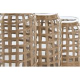 St med 3 Vaser Home ESPRIT Natur Krystal 11 x 11 x 21 cm (3 Dele) #2