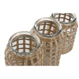 St med 3 Vaser Home ESPRIT Natur Krystal 11 x 11 x 21 cm (3 Dele) #3