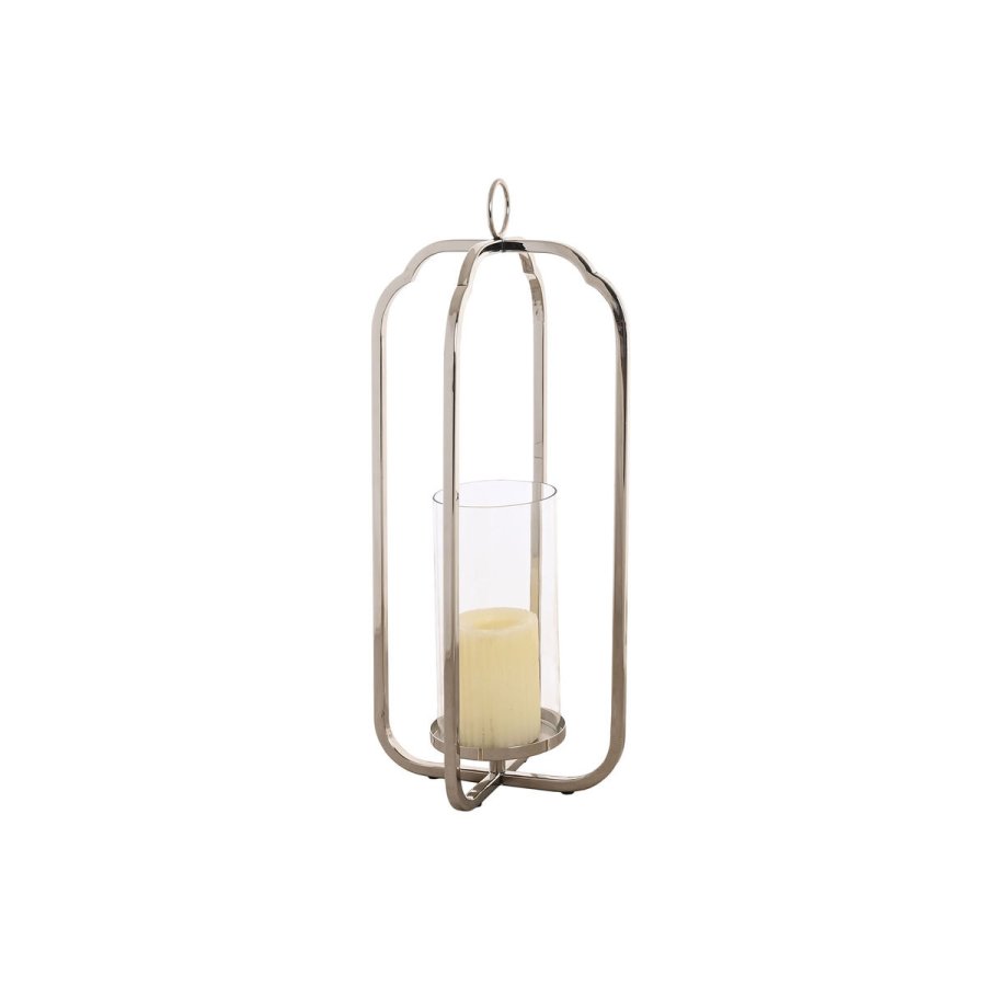 Lyseholder Home ESPRIT Slvfarvet Krystal Stl 21 x 21 x 49 cm #4