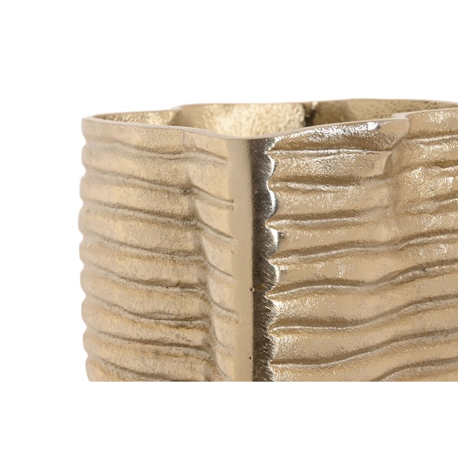 Vase Home ESPRIT Gylden Aluminium Abstrakt Moderne 17 x 15 x 33 cm #3