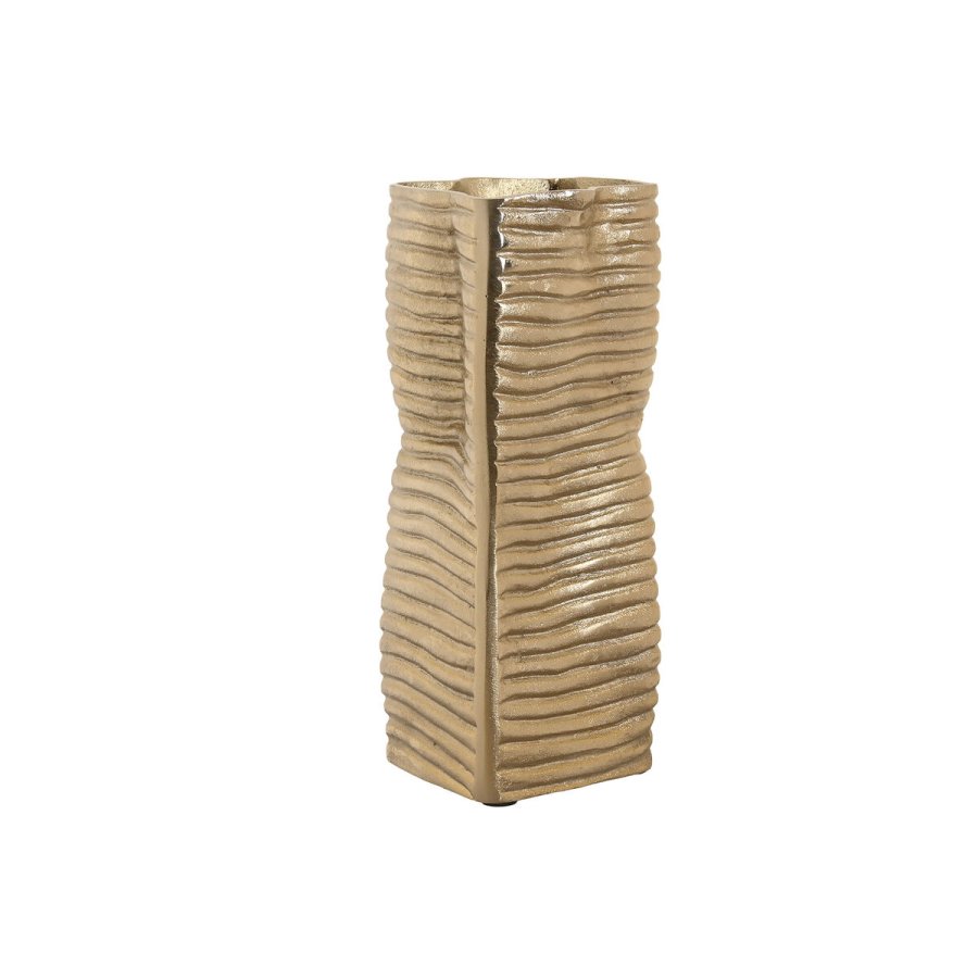 Vase Home ESPRIT Gylden Aluminium Abstrakt Moderne 17 x 15 x 33 cm #1