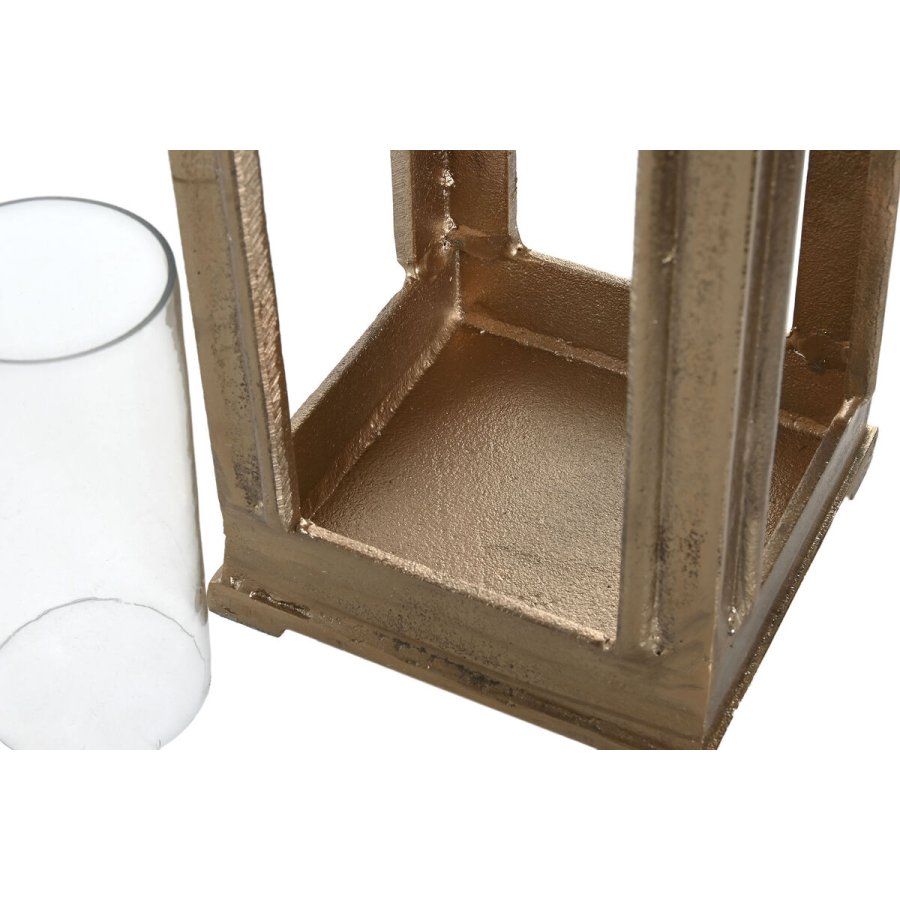 Laantarn Home ESPRIT Gylden Aluminium Krystal Vintage 17 x 17 x 78 cm #2