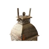 Laantarn Home ESPRIT Gylden Aluminium Krystal Vintage 17 x 17 x 78 cm #3