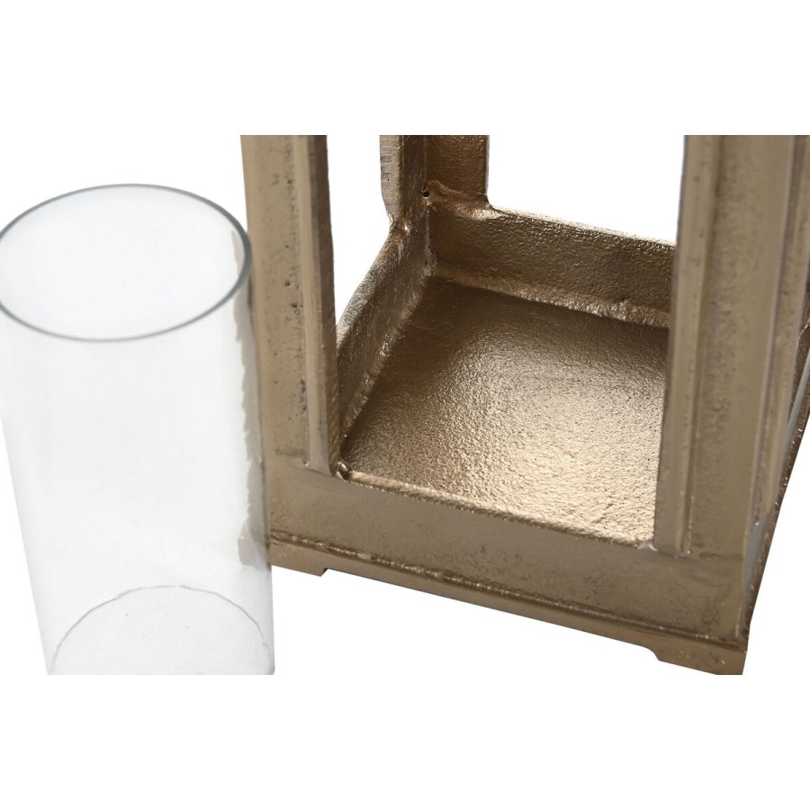 Laantarn Home ESPRIT Gylden Aluminium Krystal Vintage 17 x 17 x 59 cm #3