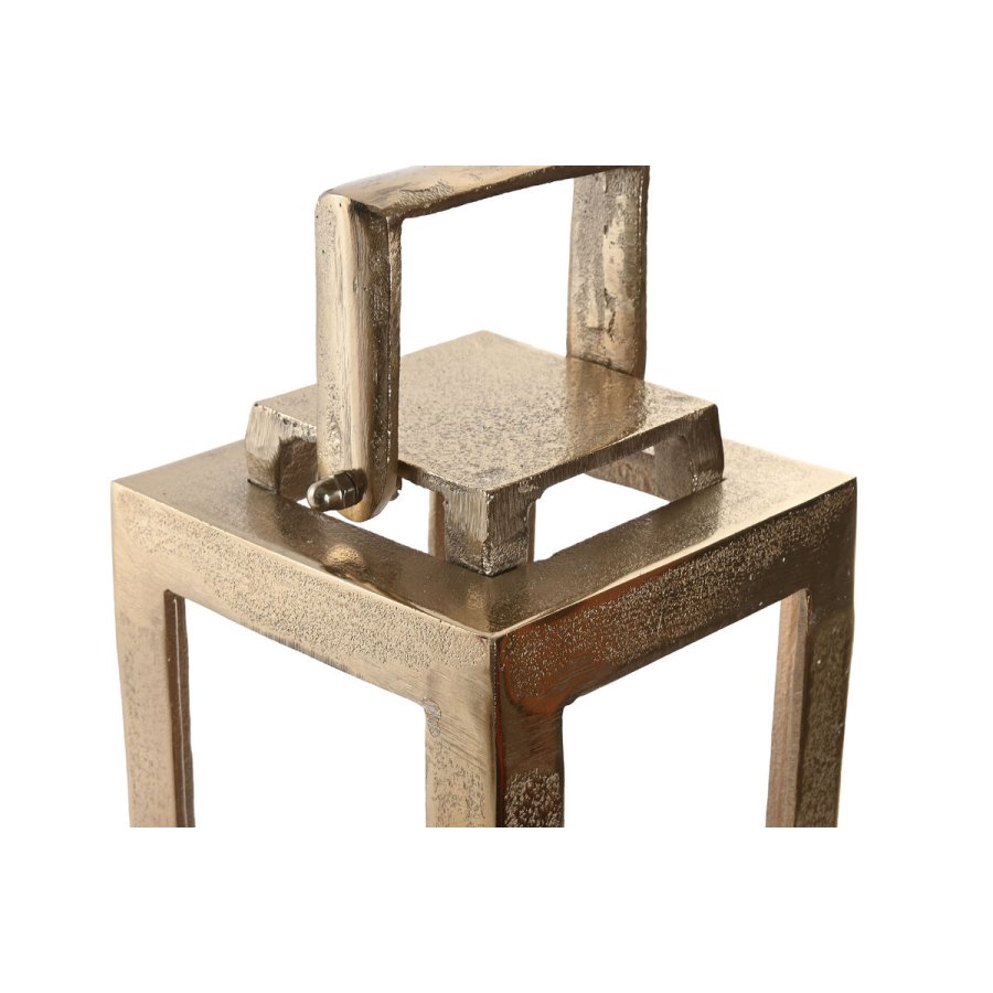 Laantarn Home ESPRIT Gylden Aluminium Krystal Moderne 15 x 15 x 59 cm #2