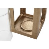 Laantarn Home ESPRIT Gylden Aluminium Krystal Araber 14 x 14 x 65 cm #3