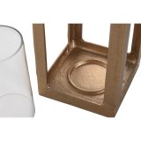 Laantarn Home ESPRIT Gylden Aluminium Krystal Araber 15 x 15 x 52 cm #2