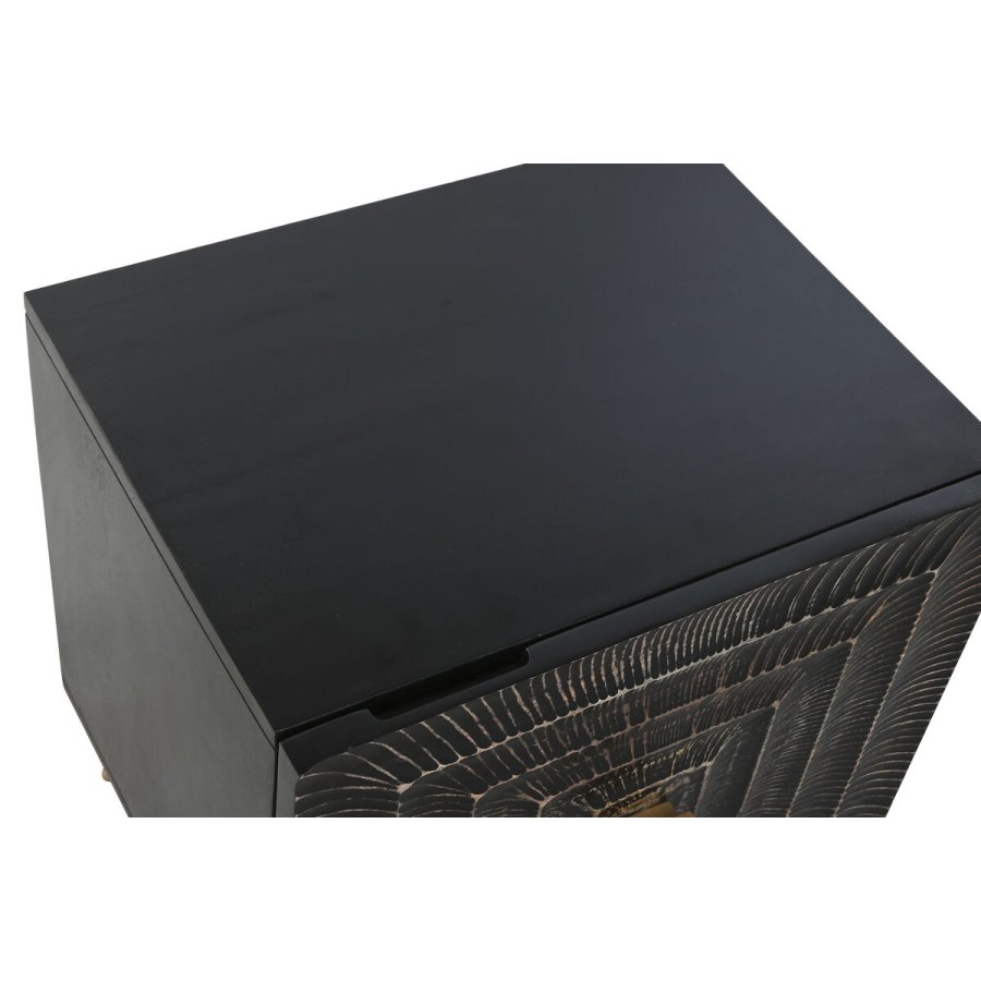 Natbord Home ESPRIT Sort Gylden 50 x 40 x 50 cm #13