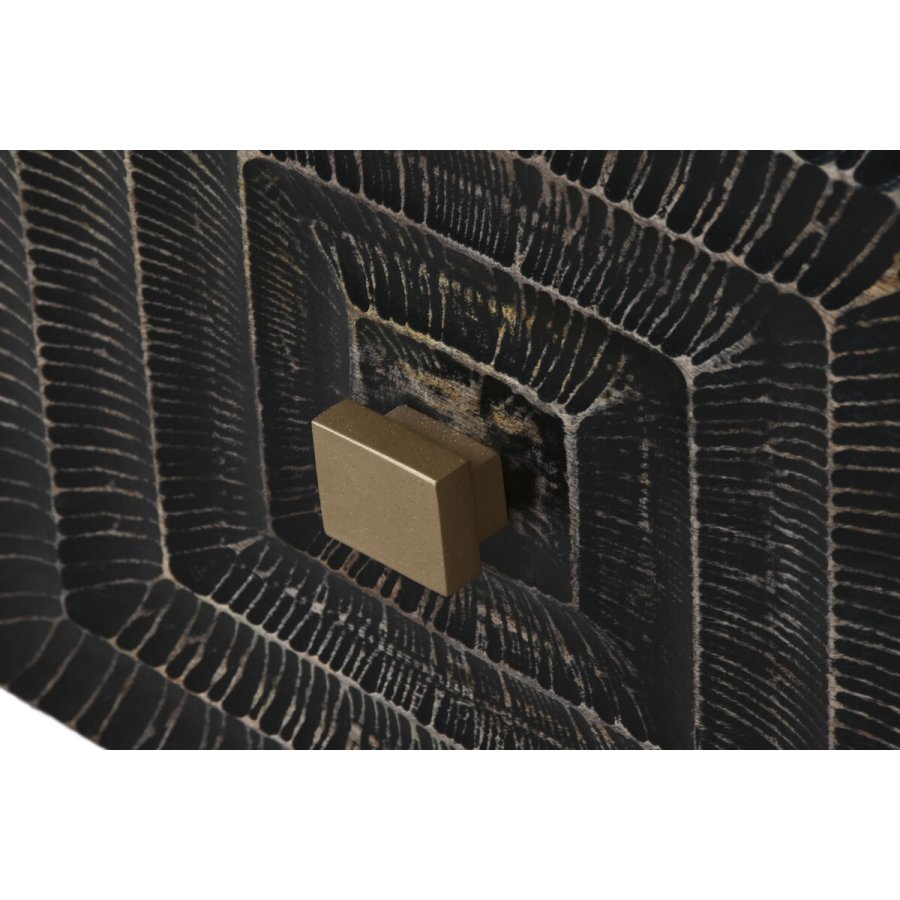 Natbord Home ESPRIT Sort Gylden 50 x 40 x 50 cm #17