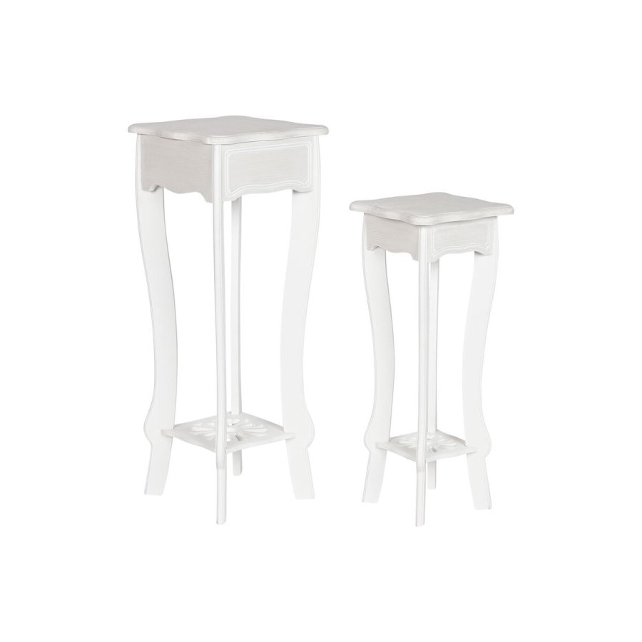 St med 2 borde Home ESPRIT Hvid 30 x 30 x 76,5 cm #1