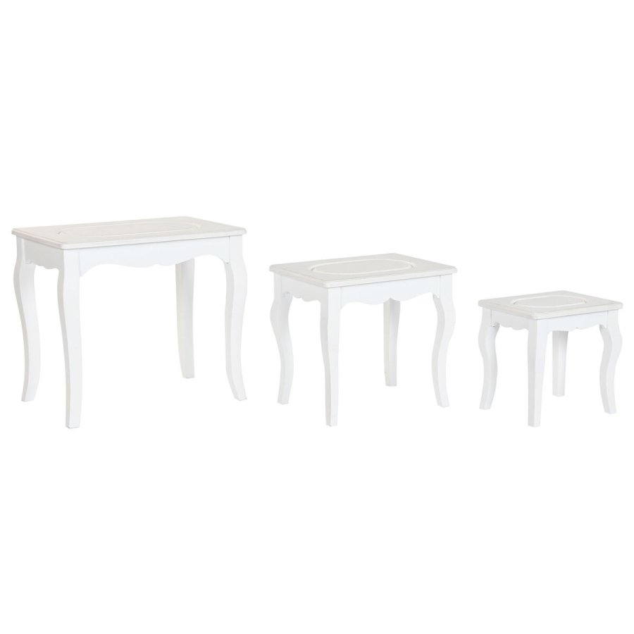 Sofabord Home ESPRIT Hvid Lysegr 53 x 35 x 47 cm #1